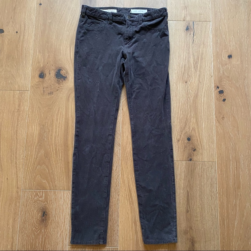 Pilcro Serif Charcoal Corduroy Skinny Jeans Size 28